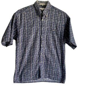 Pierre Cardin Short Sleeve Button Down Casual Shirt Size Large